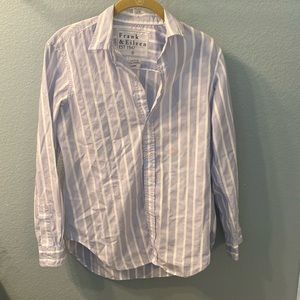 Frank and Eileen blue and white striped button down